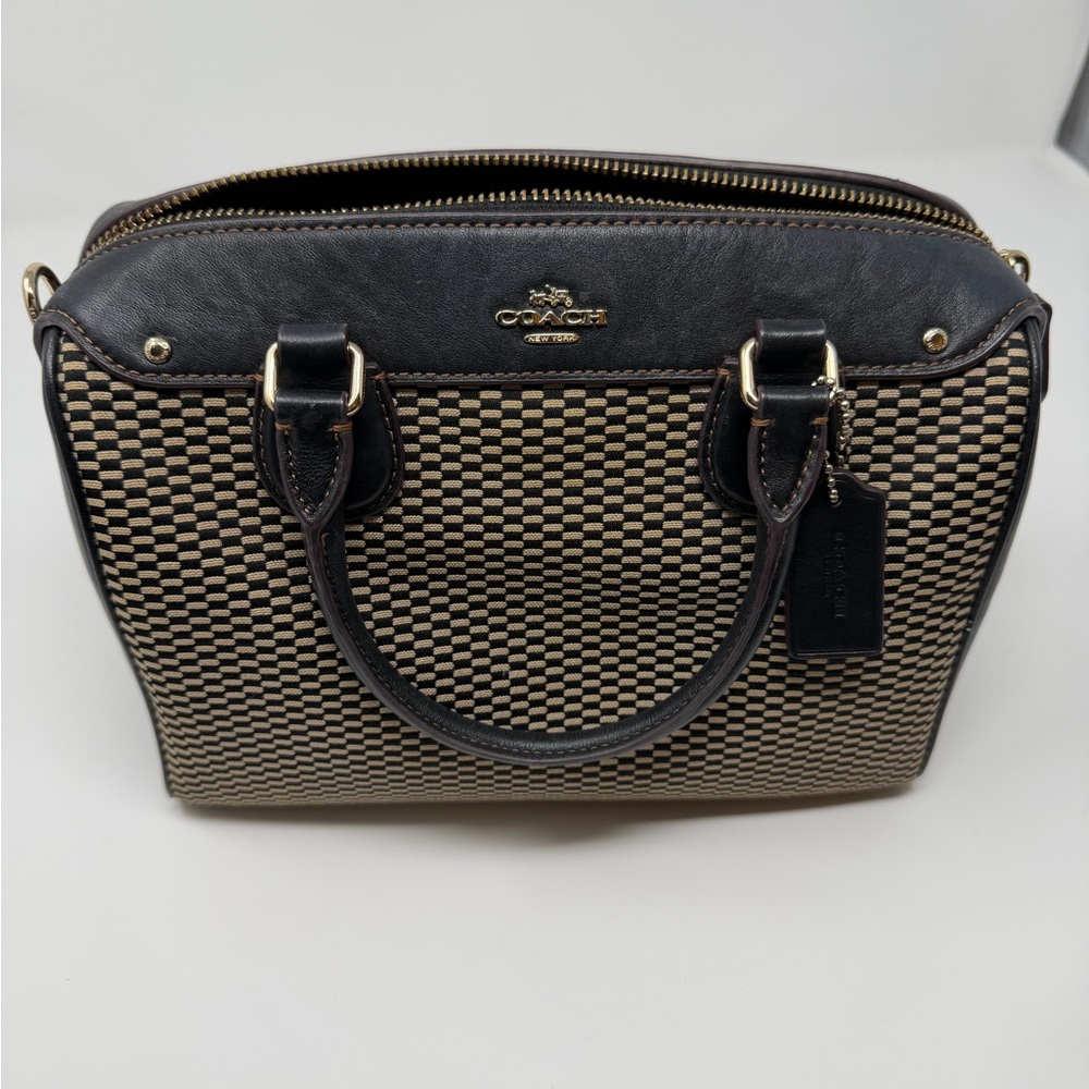 Coach Black and Cream Mini Satchel - Picture 3 of 8